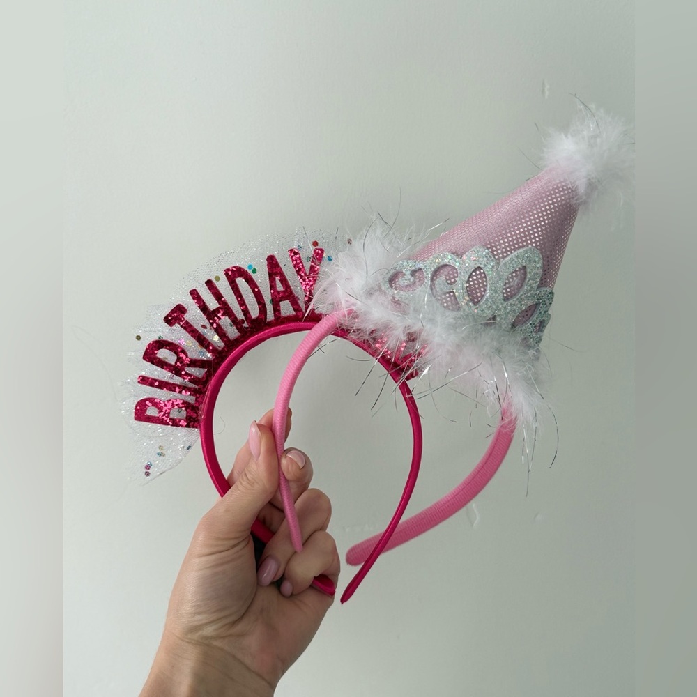 NEW Pink Birthday Headband